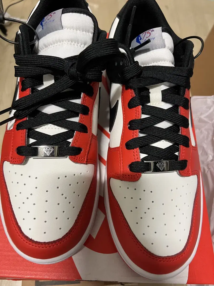 나이키 x NBA 덩크 로우 레트로 EMB 블랙 앤 칠리 레드 280