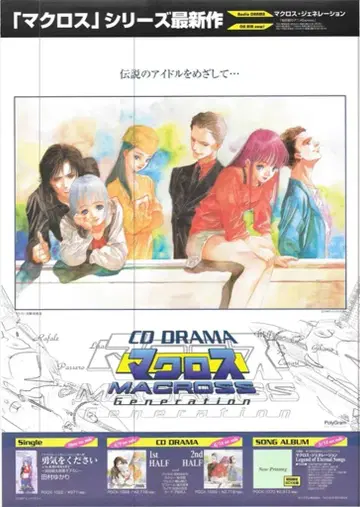 폴리그램 판촉용/홍보용 미키모토 하루히코 마크로스 제너레이션 B2 포스터
