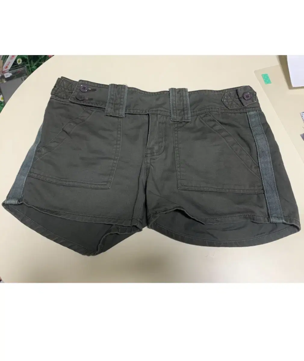 빈티지 아메카지 카고 로우라이즈 갸루 빈터깔 반바지 팬츠 대장템