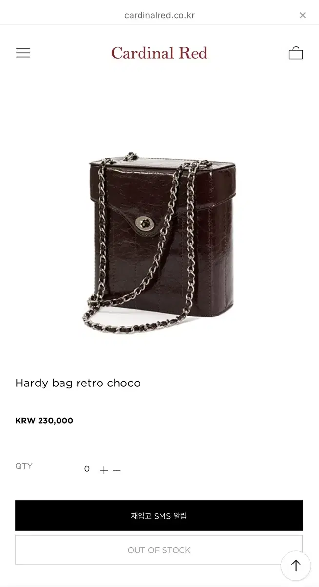 무료배송) 카디널레드 hardy bag brown