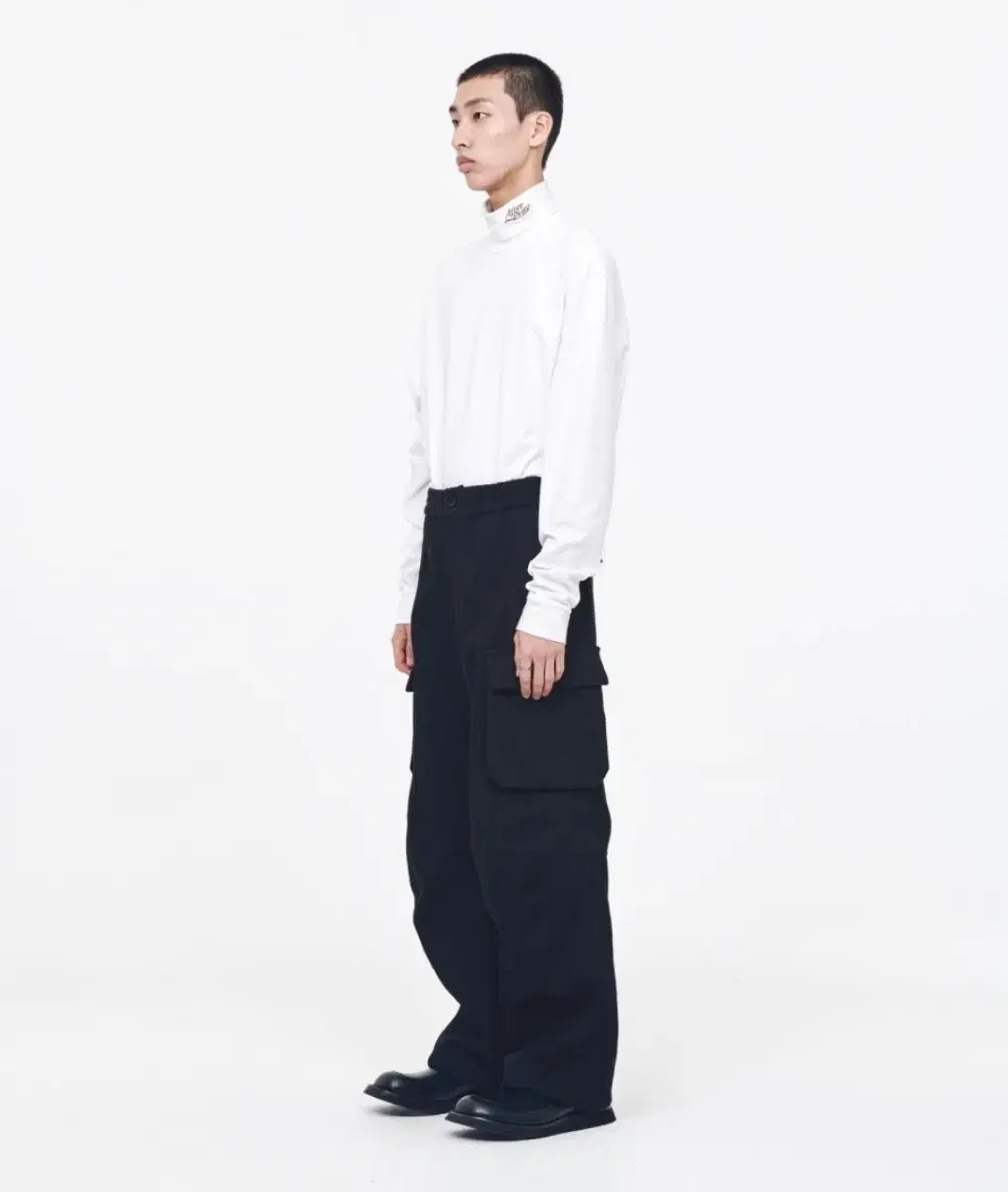 L) 애프터프레이 와이드 밀리터리 카고 팬츠 블랙