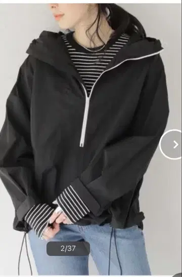 IENA 시어 아노락 후드티