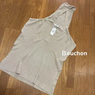 Bouchon 썸머 니트 베스트 민소매 베이지 9호 새상품 야마다야