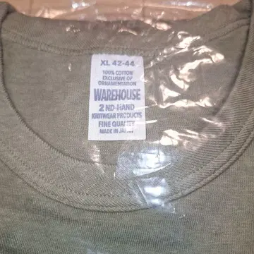 웨어하우스 해피 백 반팔 티셔츠(프린트 빈티지 가공) XL