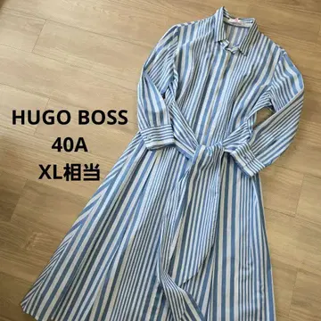 HUGO BOSS 셔츠 원피스 스트라이프 40A XL 상당