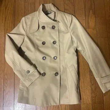 유니클로 베이지 더블 브레스트 숏 트렌치코트 S사이즈