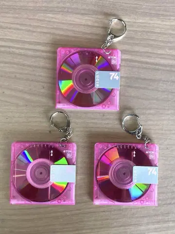MD 디스크 키링 레트로 세련됨 3개 세트 쇼와