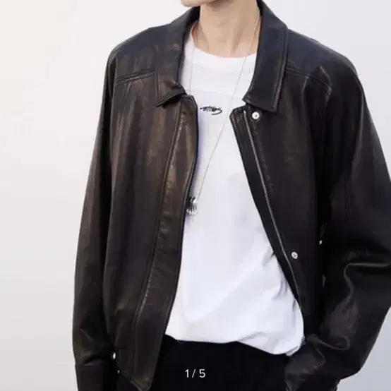 ethos エトス　ジャケット　サイズM ETHOS ETHOS Leather Jacket on Bunjang Global Site.