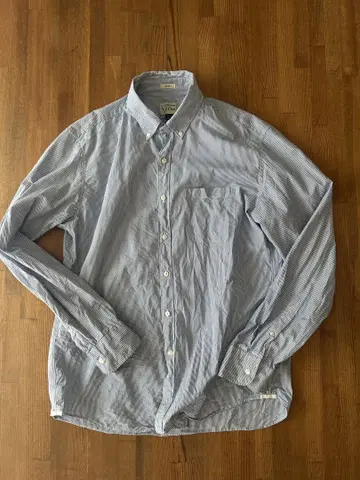 J.CREW 제이크루 긴팔 셔츠 화이트 블루 스트라이프 L 사이즈 슬림