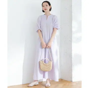 F by ROSSO 축구 스트라이프 5부 소매 원피스/어반 리서치