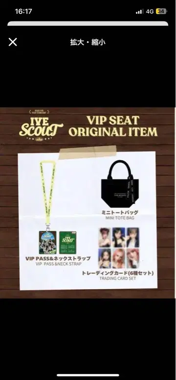 IVE SCOUT 팬콘 VIP석 오리지널 굿즈 세트