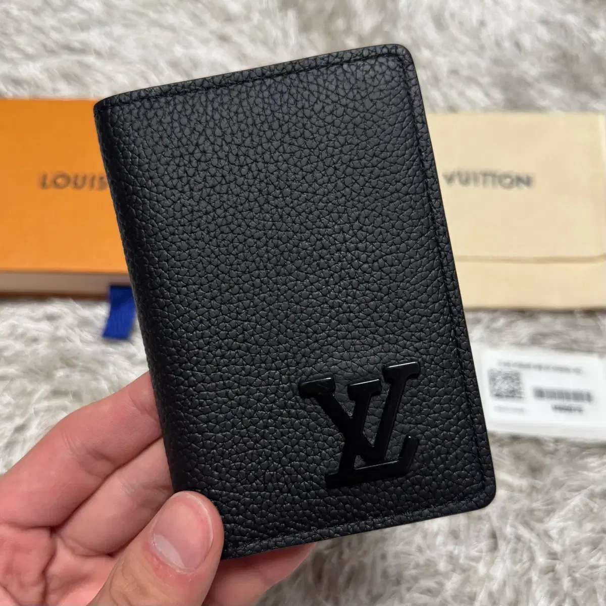 [OS] Louis Vuitton Aerogram Organizer Card Wallet Black
