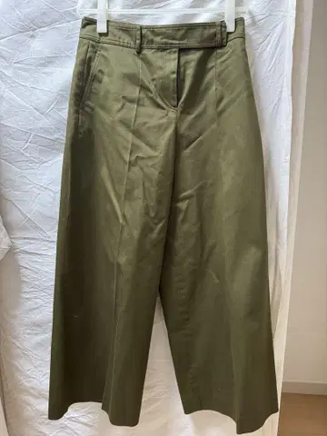 jilsander navy 올리브색 하이웨스트 와이드 치노 팬츠