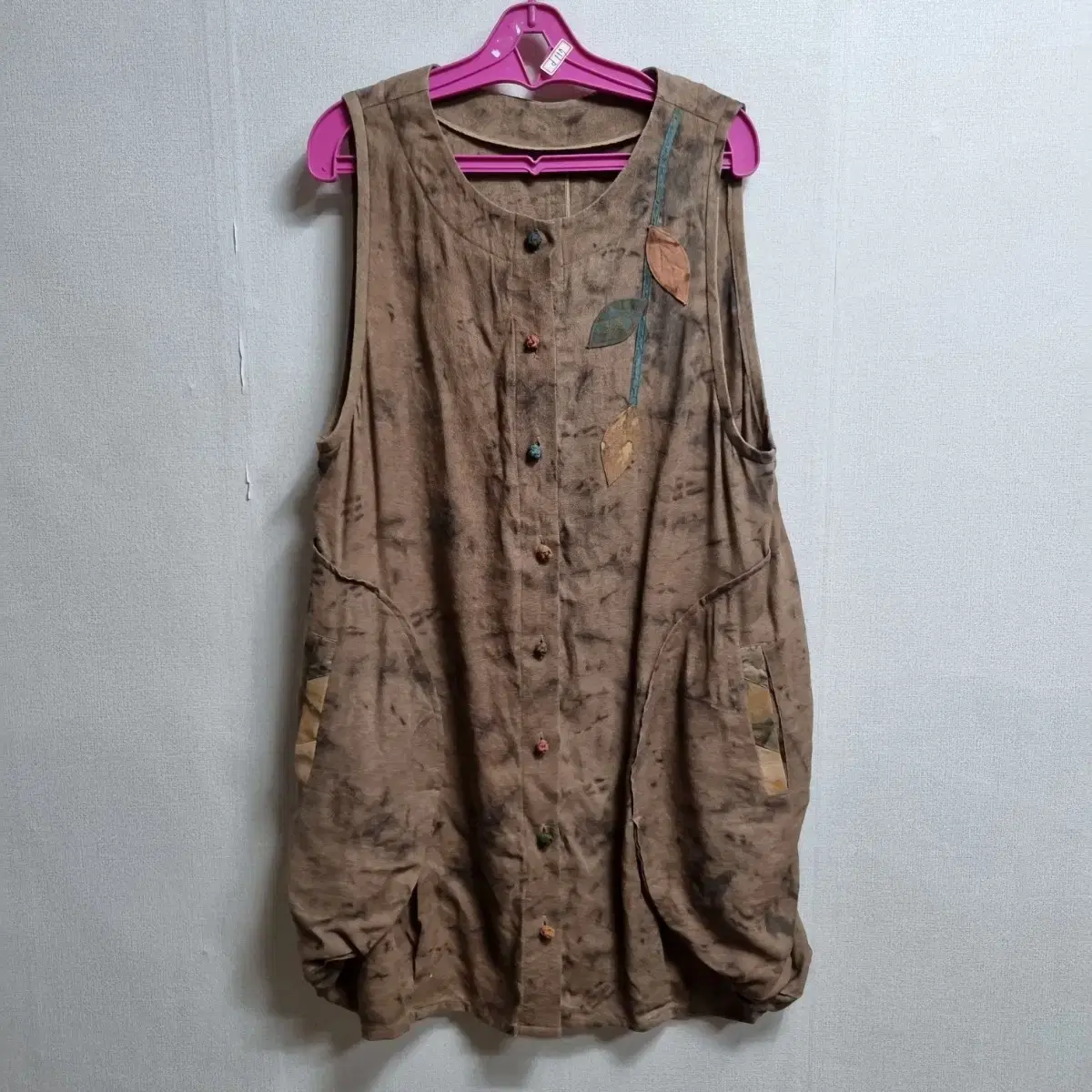 d117 여성 천연염색 조끼