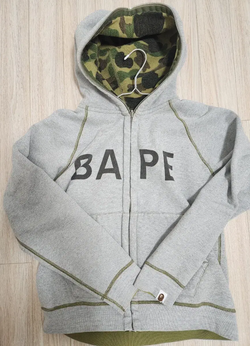 [마지막가격] 베이프 bape 녹계 카모 리버시블 후드집업 s