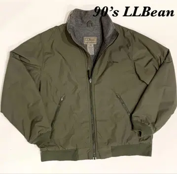 90년대 LL Bean 웜업 나일론 블루종 엘엘빈