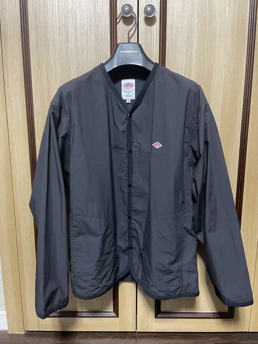Danton Non-collar shirt cardigan 42 size charcoal 105