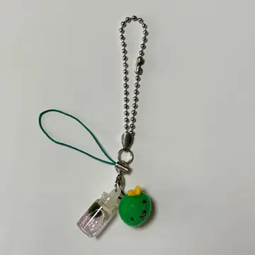 마리모 캐릭터 스트랩(마리모가 든 작은 항아리 포함) 핑크