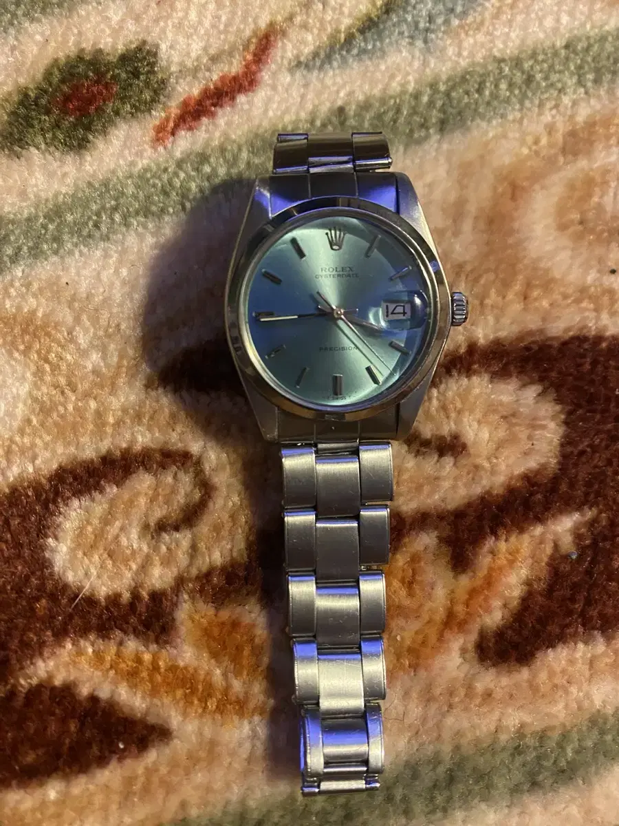로렉스 오이스터 데이트 6694 아이스블루 시계(34mm)
