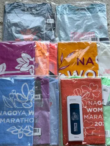 나고야 여성 마라톤 티셔츠 & 타월 세트