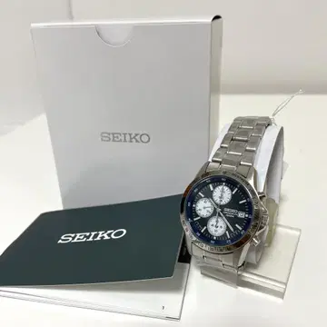 세이코 크로노그래프 SND365PC 네이비 손목시계 미사용