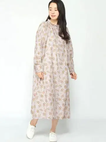 sm2 수채화 꽃 개더 원피스 퍼플 원피스 꽃무늬 사만사 모스모스