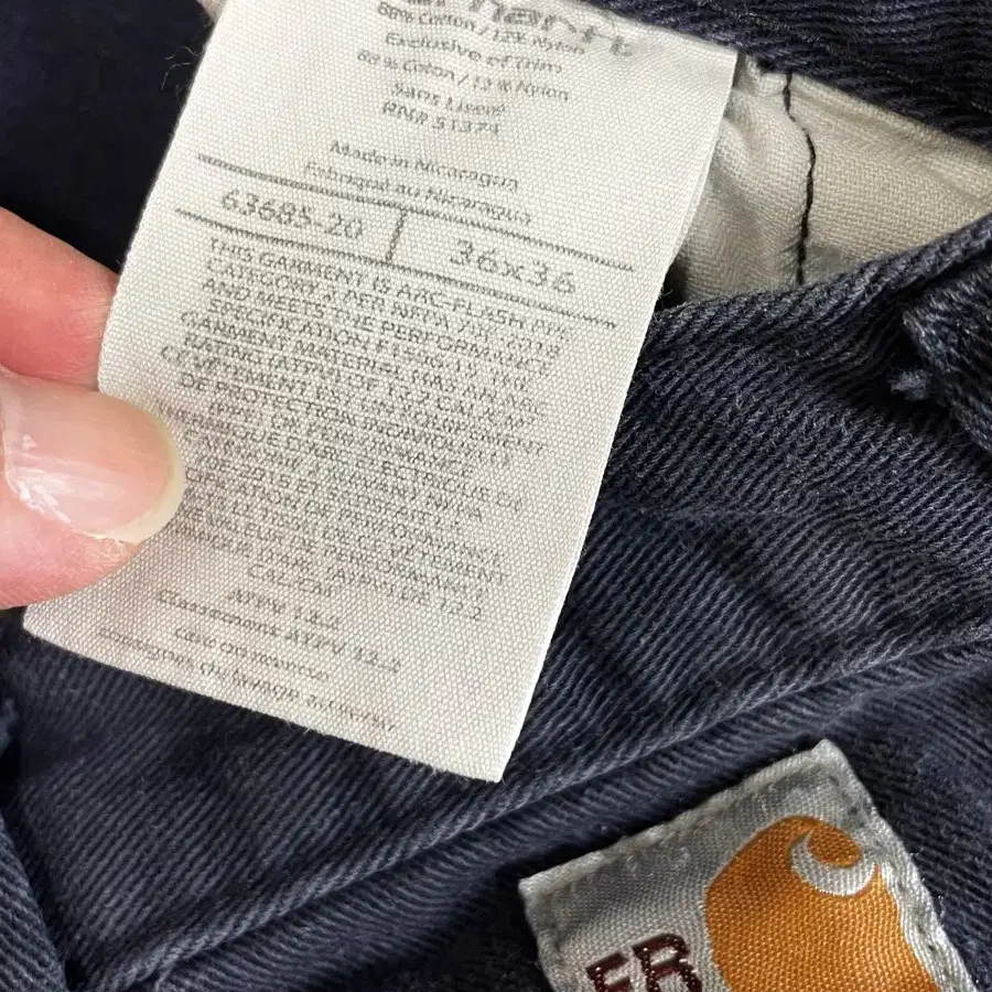 USA 빈티지 칼하트 FR Hi-vis 리플렉티브 워크팬츠 워크바지 36