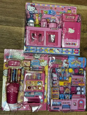 헬로키티 주방 세트 & 자판기 & 해피 케이크 샵