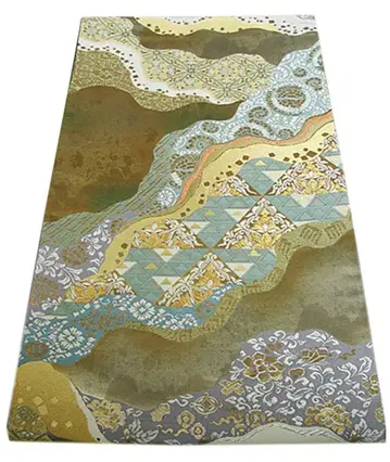 가격 인하 협상 OK! 포멀 금은색 호박단 후쿠로 오비 순실크 X561