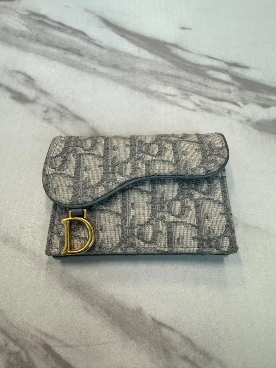 [Little Used] Dior Oblique Saddle Card Wallet