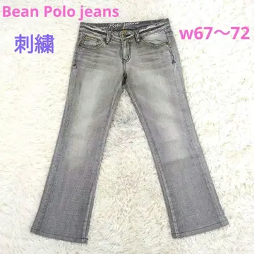 Bean Polo jeans 부츠컷 데님 그레이 자수 67-92