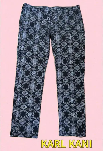 칼카니 골프 빅 사이즈 W98cm 올패턴 스트레이트 바지/KARLKANI