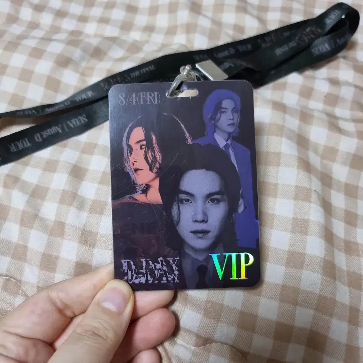 슈가 디데이 콘서트 VIP VIP증 사첵 BTS SUGA