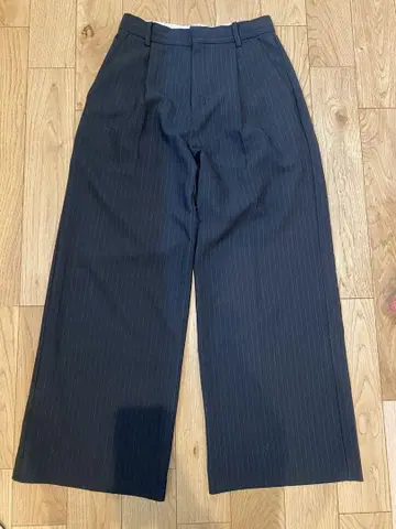 MOUSSY WIDE LEG 트라우저 슬랙스 사이즈 0 스트라이프