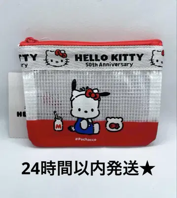 새상품 산리오 헬로키티 50주년 포차코 파우치 HELLO 모두!