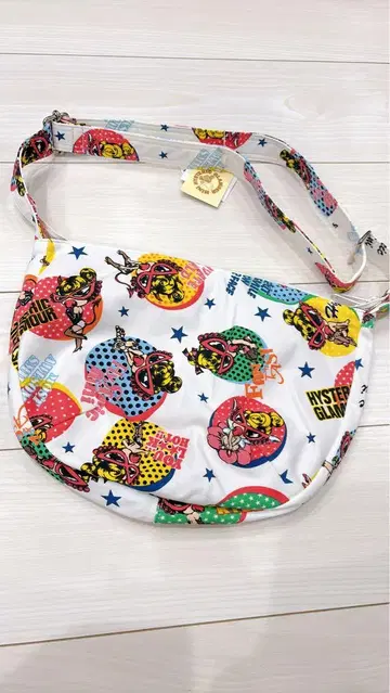 히스테릭 글래머 숄더백 컬러풀 프린트