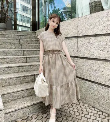 michellMacaron 미셸 마카롱 깅엄 체크 원피스
