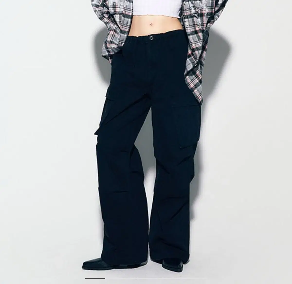 애즈이프캘리 파라슈트 카고팬츠 블랙