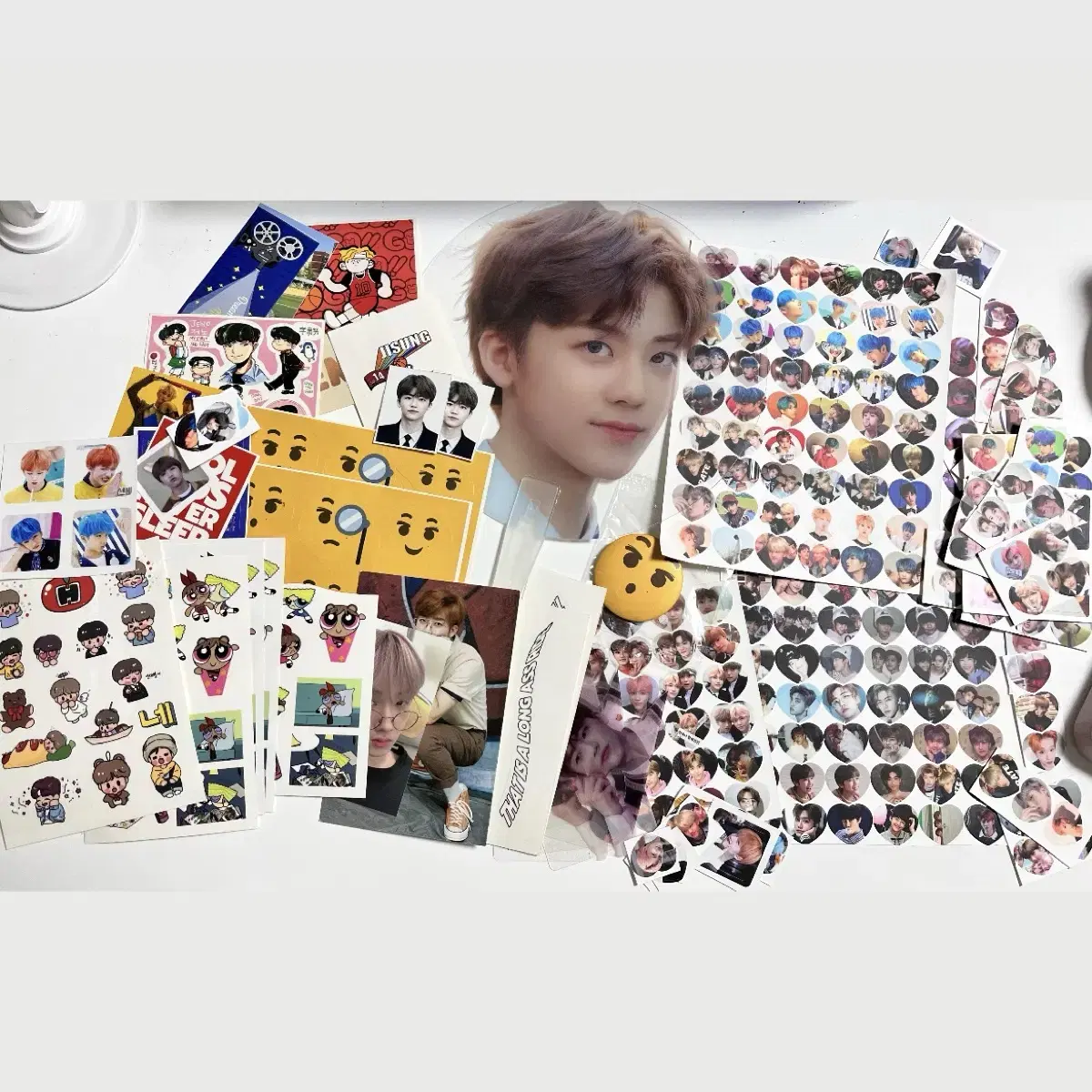 Nct dream 비공굿 특전 부채 스티커 포카 엽서 뱃지 엔시티 드림