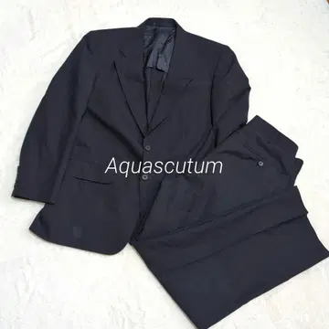 Aquascutum 봄/여름 울 모헤어 다크 네이비 정장 세트 8454
