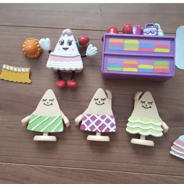 아이스크림 모양 인형과 미니어처 선반 세트