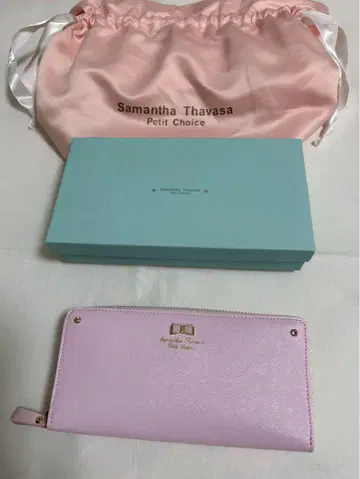 미사용 사만다 타바사 쁘띠 초이스 장지갑 핑크 리본
