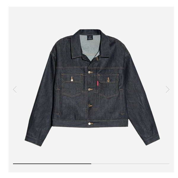 PEACEMINUSONE ダークグレー デニムジャケット peaceminusone DENIM JACKET