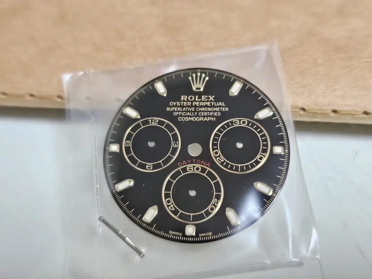 Genuine Rolex Daytona yellow gold combo black dial hands set