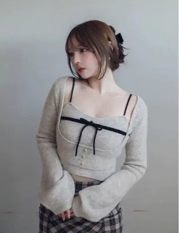 ANDMARY 나탈리 리본 세트 베이지