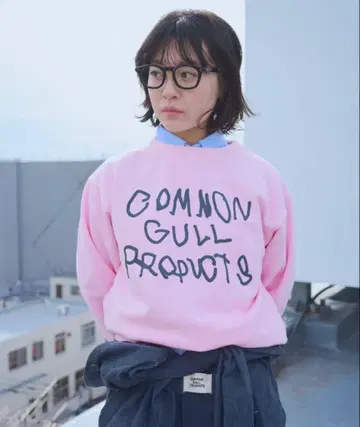 COMMON GULL PRODUCTS 핑크 맨투맨