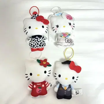 헬로키티 맥도날드 콜라보 봉제 인형 4개 세트