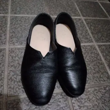 히미코 히미코 소프트 플랫슈즈 슬립온 소가죽 블랙 22.5cm 소가죽