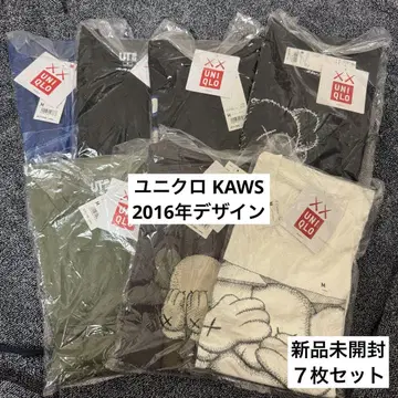 유니클로 KAWS 티셔츠 7장 세트 미개봉 새상품 M 2016 레어
