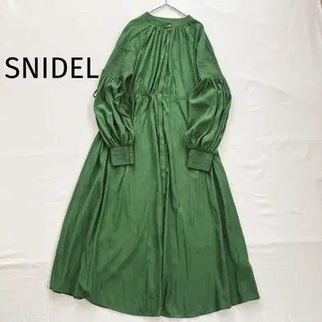 새상품급 스나이델 스나이델 셔링 롱 원피스 긴팔 그린